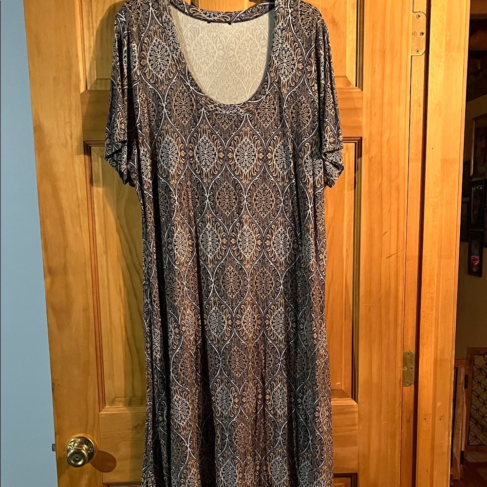 Rachel Zoe Black and Cream Patterned Dress